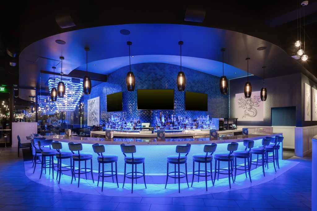 Salt Water Social Bar - Blue Lighting